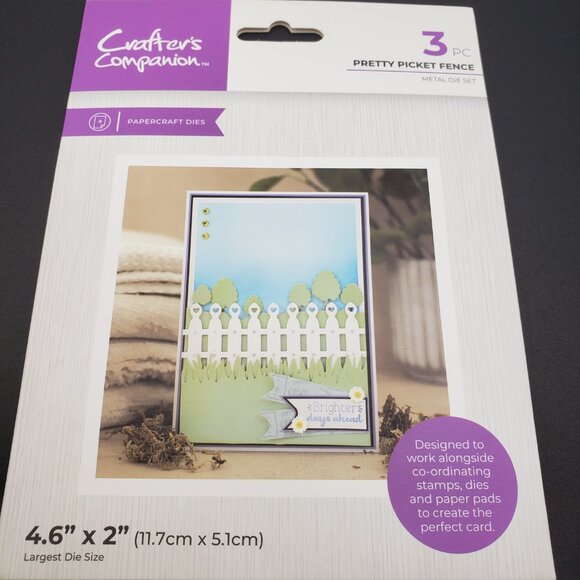 Crafters Campanion Die Set Pretty Picket Fence - Picture 3 of 3
